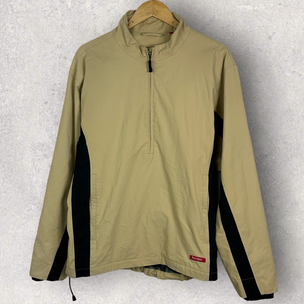 FootJoy Pullover Jacket Quarter Zip Golf Cinch Mesh Pockets Water Resistant XL